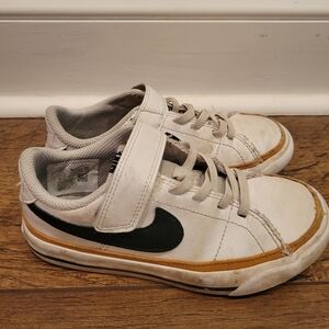 Kids White and Black Nike Shoes